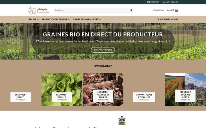 Screenshot ta' aubepin.fr