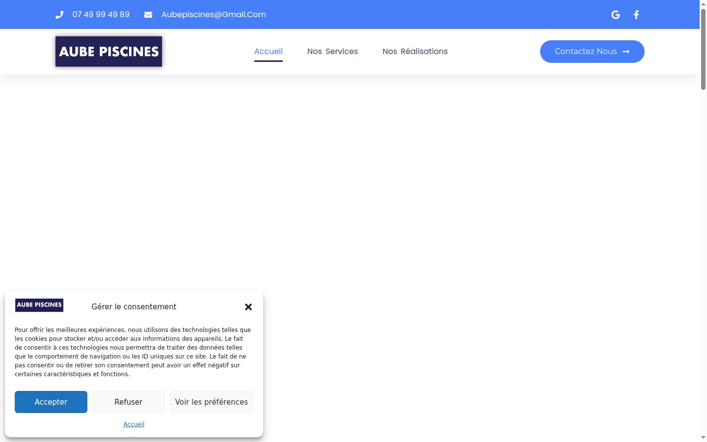 Screenshot tal-banner tal-kunsens muri qabel kwalunkwe interazzjoni