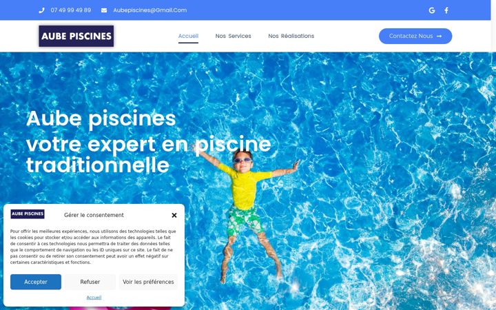 Screenshot of aubepiscines.fr