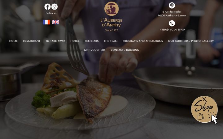 Screenshot of auberge-anthy.eu