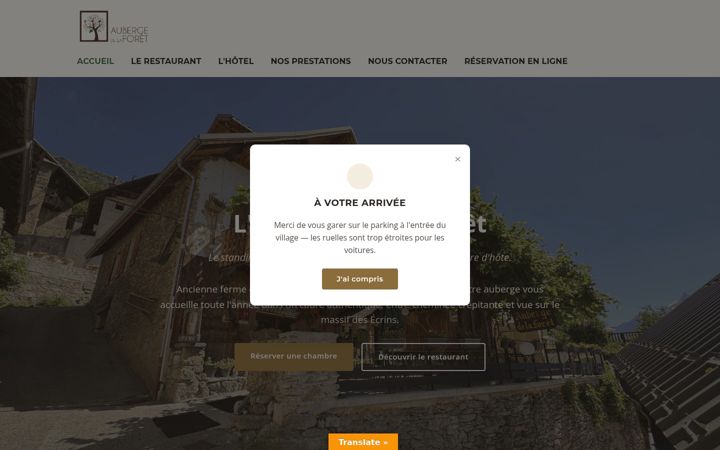 Screenshot of auberge-auris.fr