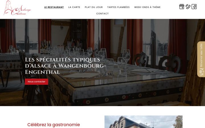 Screenshot of auberge-chateau-wangenbourg.fr