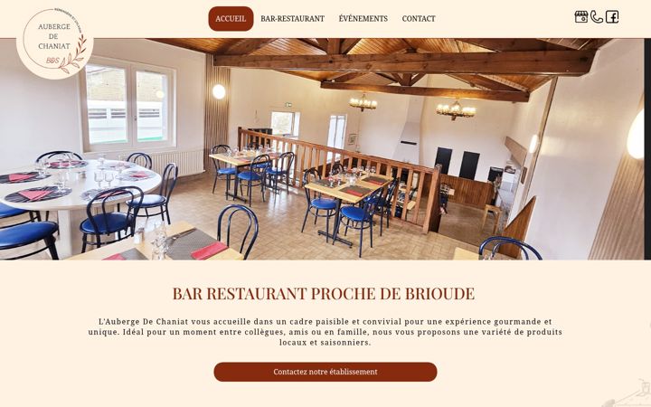 Screenshot of auberge-de-chaniat.fr