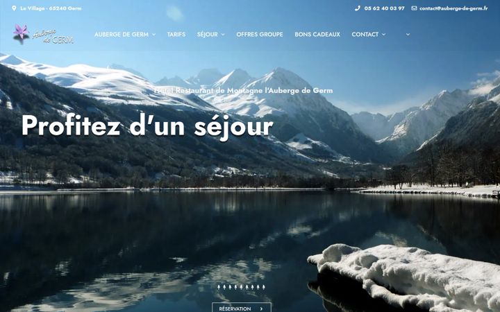 Snímek obrazovky auberge-de-germ.fr