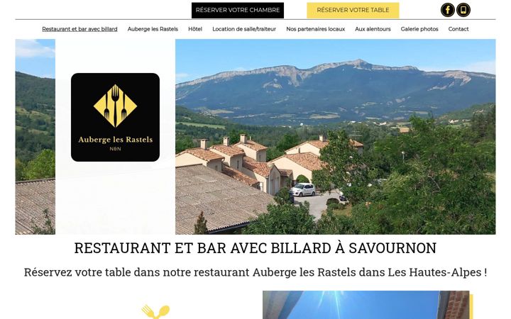 Screenshot of auberge-des-rastels.fr