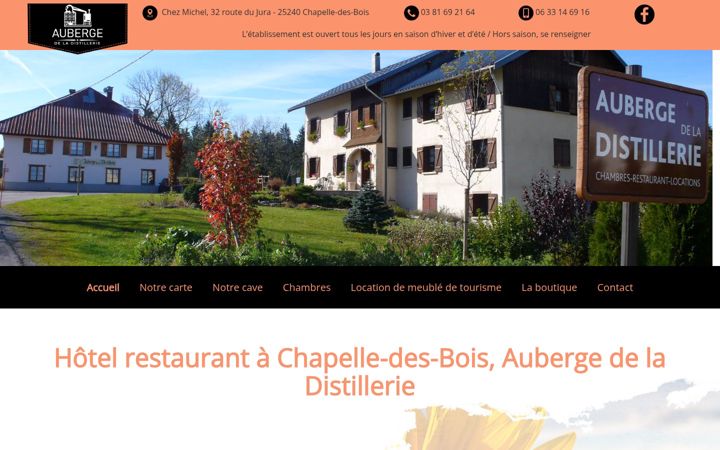Screenshot of auberge-distillerie-25.fr