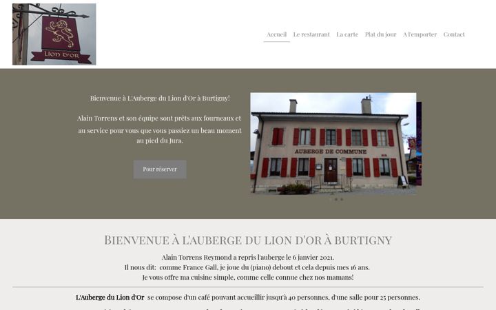Screenshot of auberge-du-lion-dor.ch