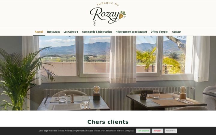 Screenshot of auberge-du-rozay.com