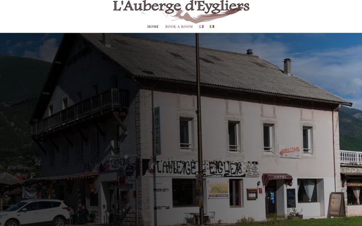 Snímek obrazovky auberge-eygliers.com