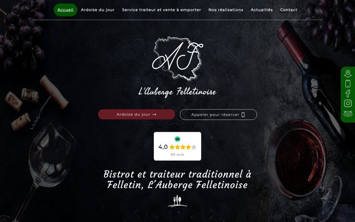 Screenshot of auberge-felletinoise.fr