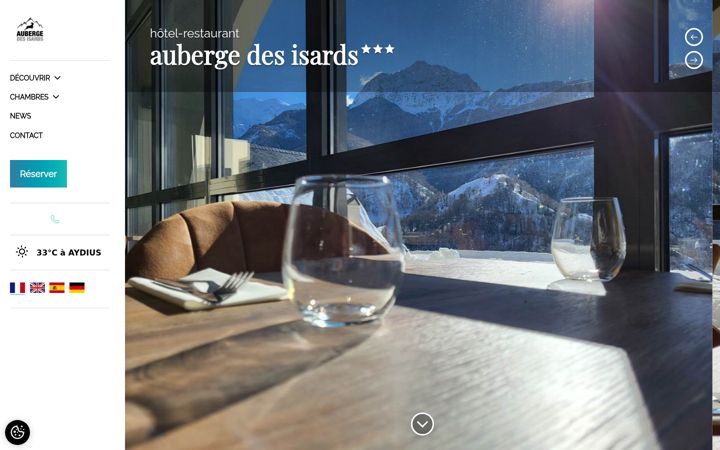 Screenshot of auberge-isards.com