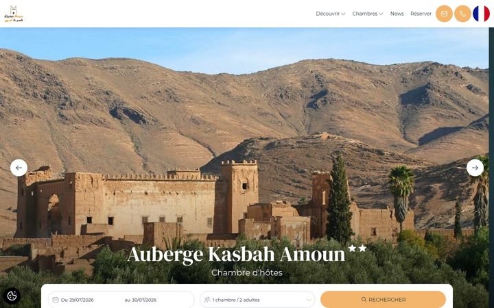 Snímek obrazovky auberge-kasbah-amoun.com