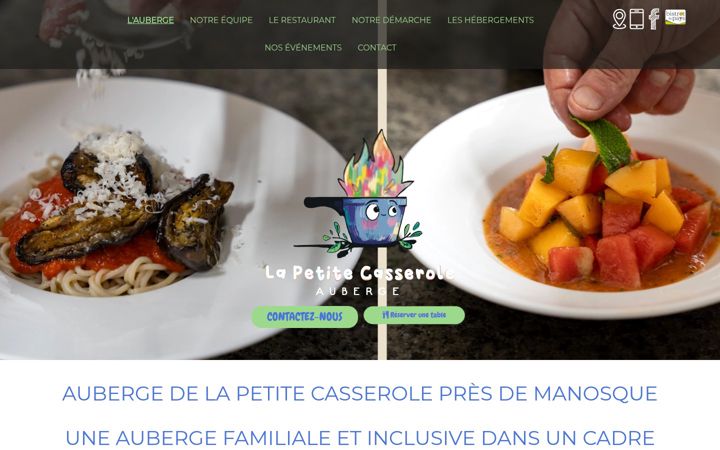 Snímek obrazovky auberge-lapetitecasserole.fr