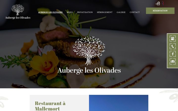 Screenshot of auberge-les-olivades.com