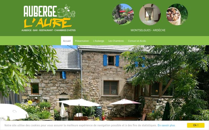 Screenshot of auberge-montselgues.fr