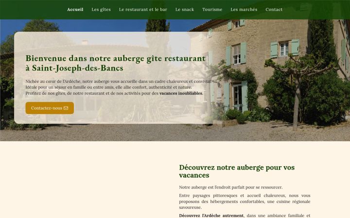 Screenshot of auberge-saintjo.fr