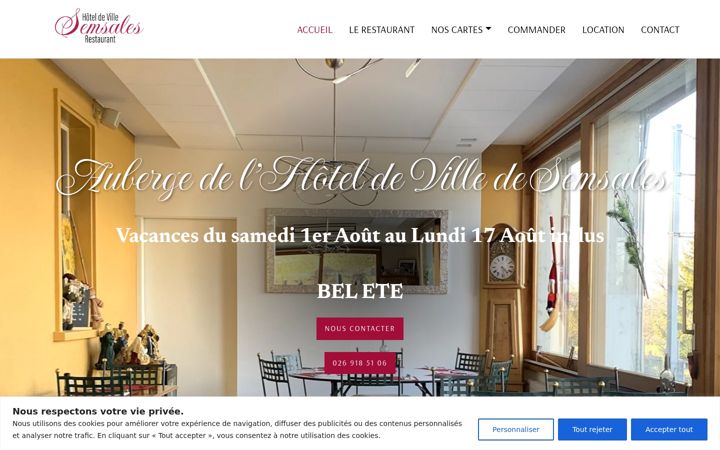 Screenshot of auberge-semsales.ch