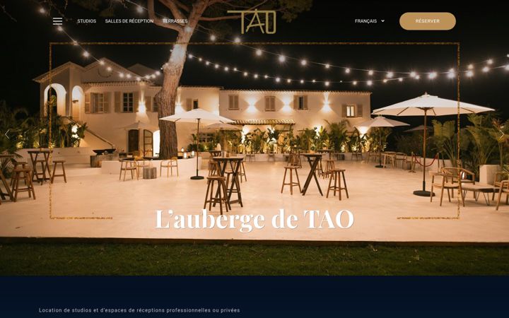 Snímek obrazovky auberge-tao.com