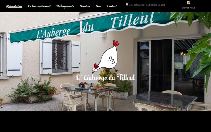 Snímek obrazovky auberge-tilleul.com