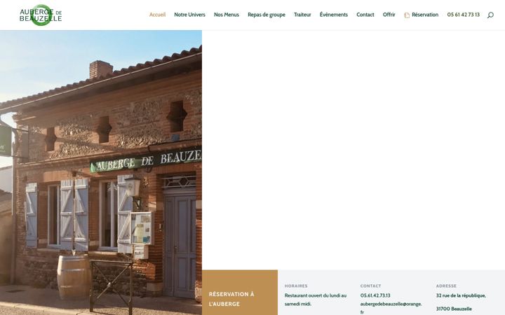 Screenshot of aubergedebeauzelle.fr