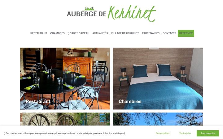 Screenshot of aubergedekerhinet.com