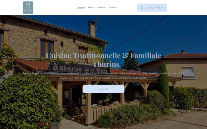 Screenshot of aubergedelacote.fr