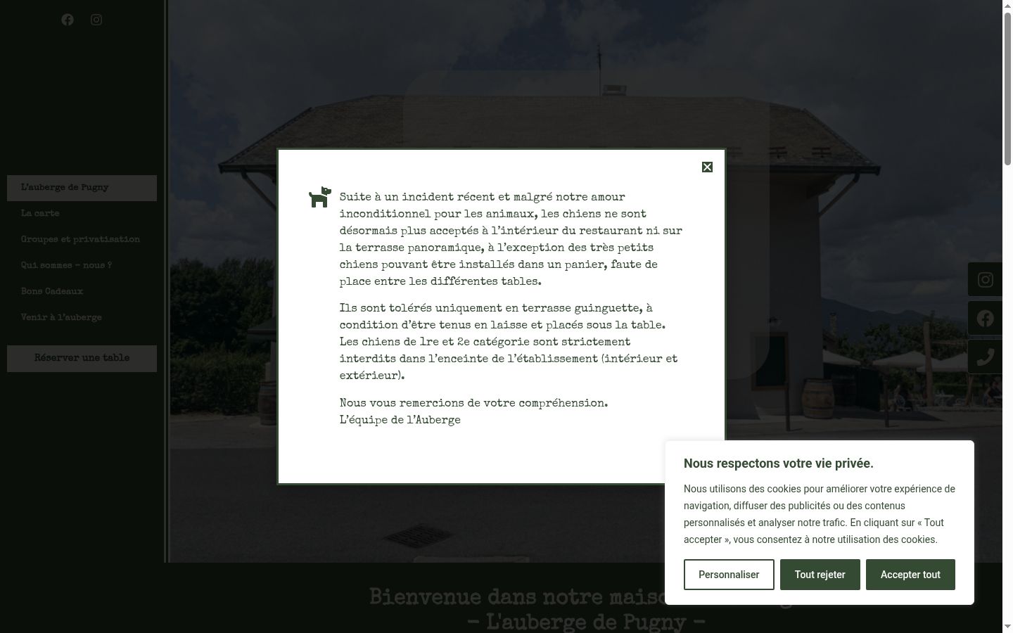 Screenshot tal-banner tal-kunsens muri qabel kwalunkwe interazzjoni