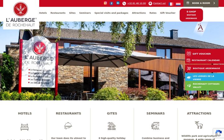 aubergederochehaut.com