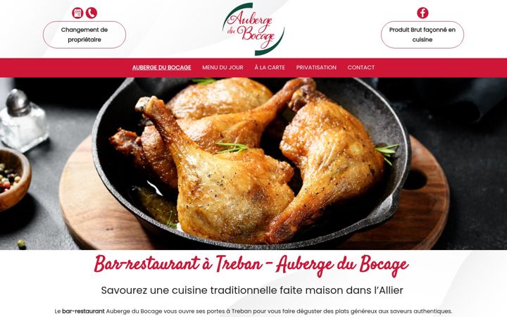 Screenshot of aubergedubocage-03.fr