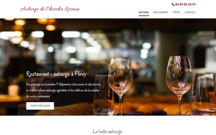 Screenshot ta' aubergeduchardonlorrain.fr