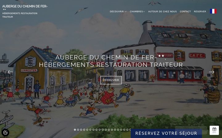 Screenshot of aubergeduchemindefer.fr