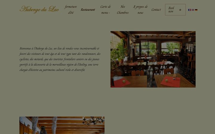 Screenshot of aubergedulac.lu