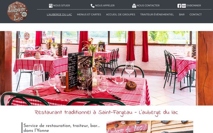 Screenshot of aubergedulacdubourdon.fr