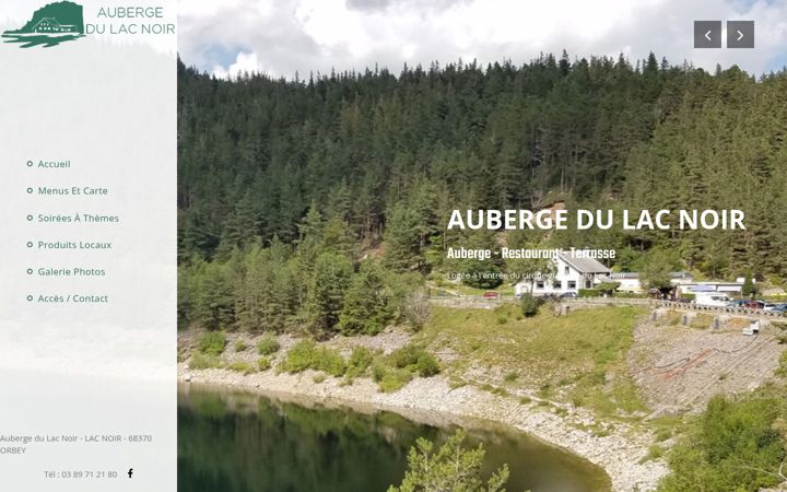 Screenshot of aubergedulacnoir.com