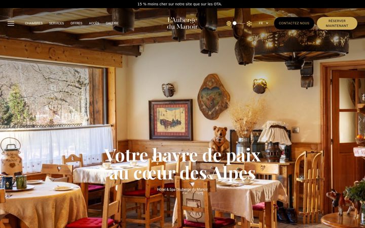 Screenshot of aubergedumanoir.com