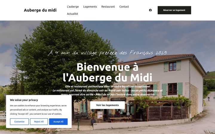 Screenshot von aubergedumidi.fr