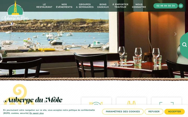 Екранна снимка на aubergedumole.com