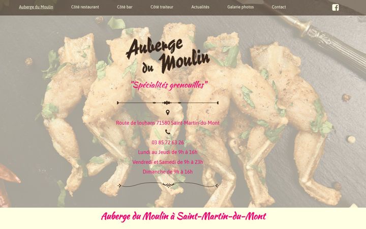 Екранна снимка на aubergedumoulin71.fr