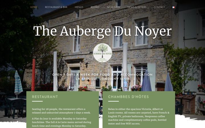 Екранна снимка на aubergedunoyer.com