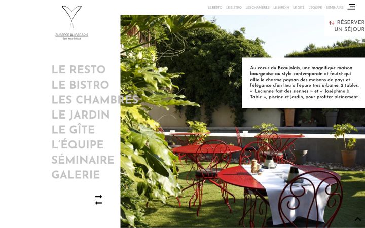 Screenshot von aubergeduparadis.fr