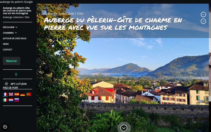 Screenshot of aubergedupelerin.net