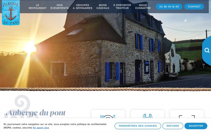Zrzut ekranu aubergedupont.com