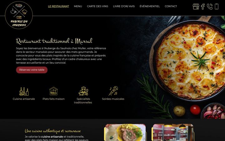 Screenshot of aubergedusaulnoischezmuller.fr