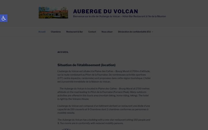 Екранна снимка на aubergeduvolcan.re