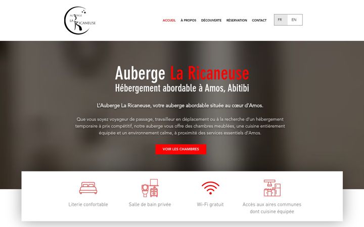 Screenshot of aubergelaricaneuse.com