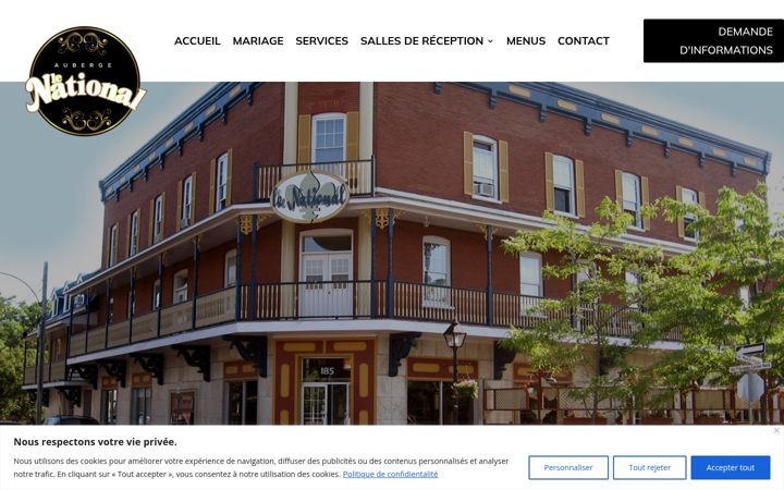 Screenshot of aubergelenational.ca