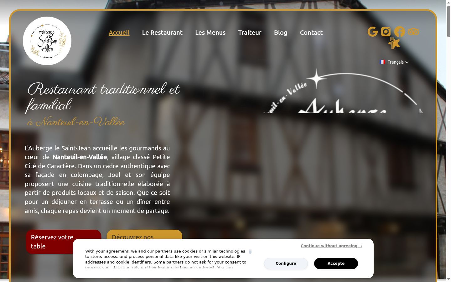 Screenshot van de toestemmingsbanner zoals getoond vóór enige interactie