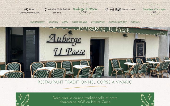 Screenshot of aubergeupaese.fr