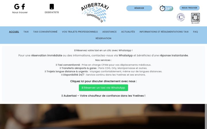 Screenshot of aubertaxi-conventionne78.fr
