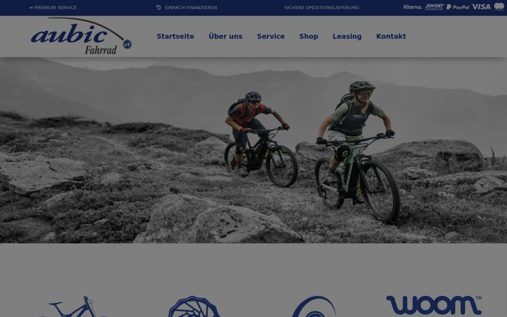 Screenshot von aubic-fahrrad.de